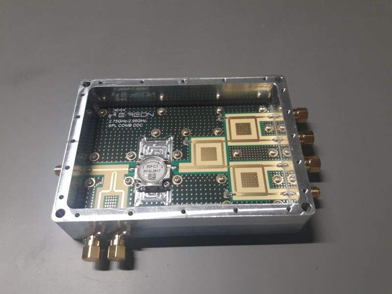 Open E-REON four-way S-band hybrid splitter and combiner module