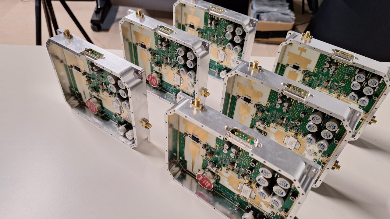 Multiple open E-REON RF amplifier assemblies manufactured and tested in-house